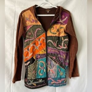 Rising International Bohemian Patchwork Hoodie